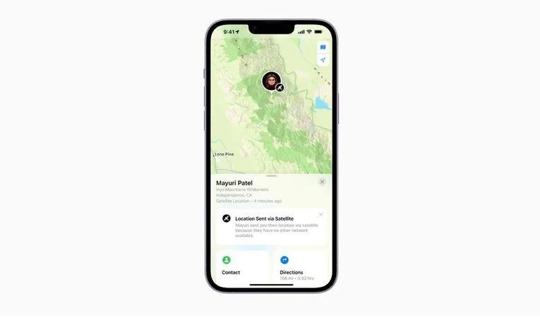 璧山苹果14维修分享iPhone14系列中 FindMy功能通过卫星分享位置方法教程 