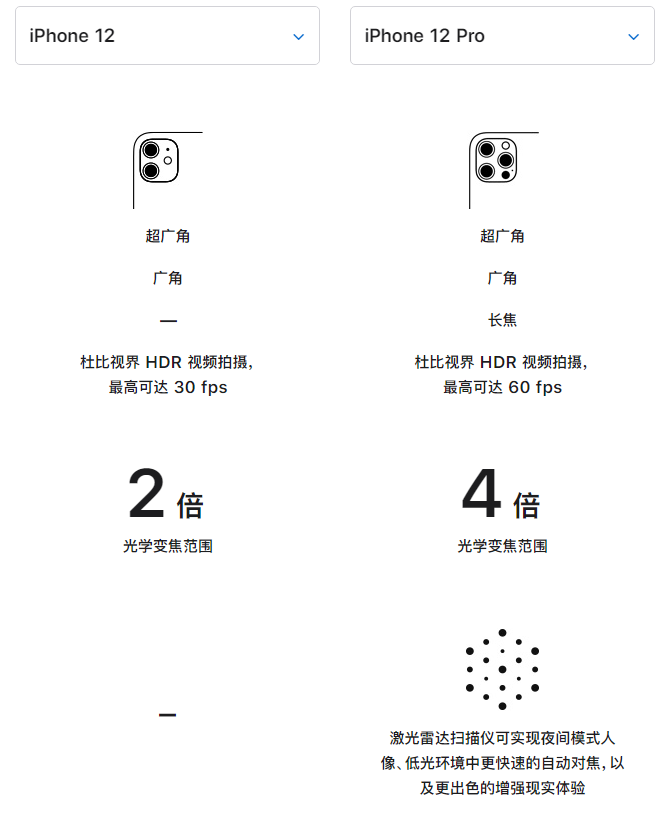 璧山苹果手机维修分享苹果 iPhone 12 与 iPhone 12 Pro 选哪款 